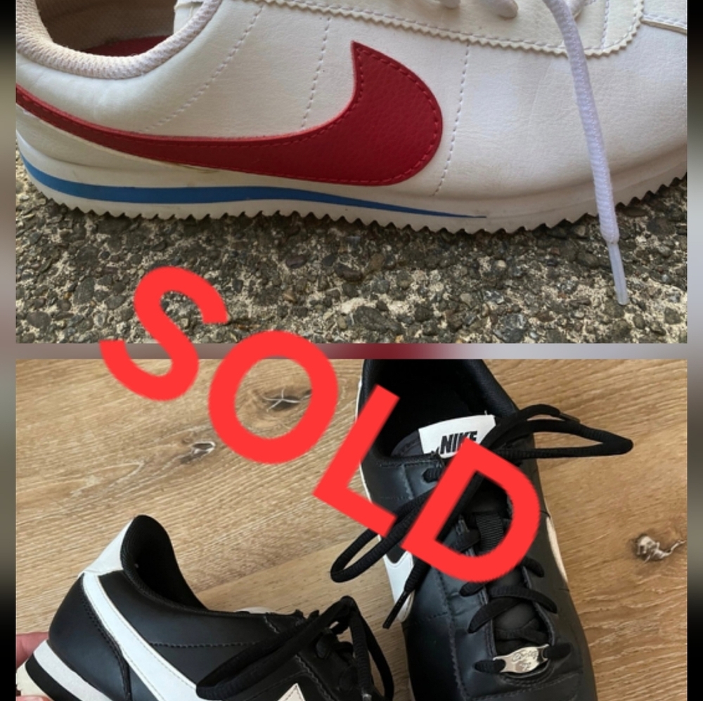 Nike (2 PAIRS Cortez Sneakers) Womens 8 7Youth